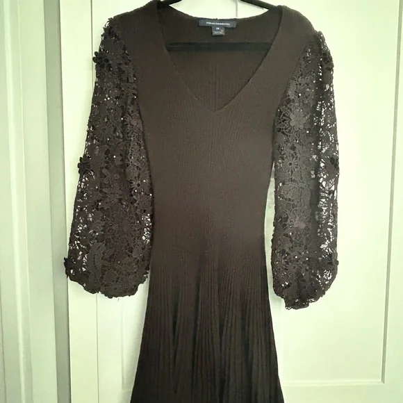 chinese dress ladies Miles Lace Mix Shirt Dress Black main image 1